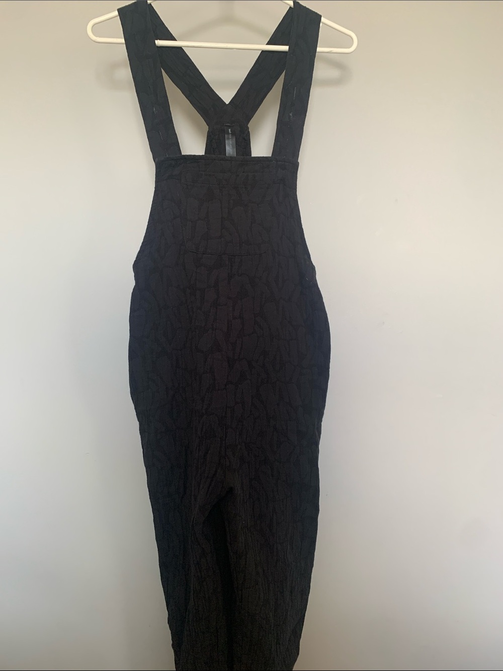 Smash + Tess X Hilary Duff Black Textured Overalls Jumpsuit